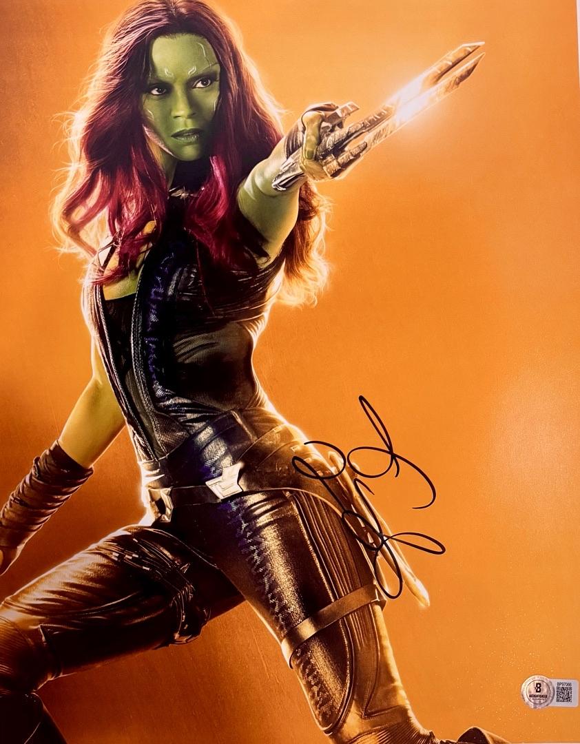 Zoe Soldana Signed 11x14 Photo (GOTG) - Beckett COA